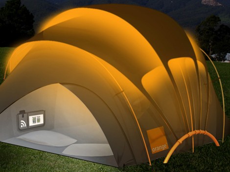 Orange Solar Tent